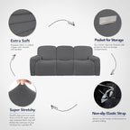 PureFit Super Stretch 3 Seats Recliner Sofa Couch Cover - Image 3