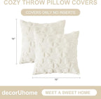 decorUhome Cream White Bow Pillow Covers Set of 2 Coquette Aesthetic Cute - Image 7