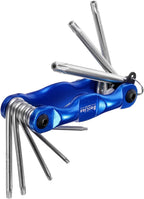 HARFINGTON Folding Hex Key Wrench T9-T40 Torx Star CR-V Steel Portable