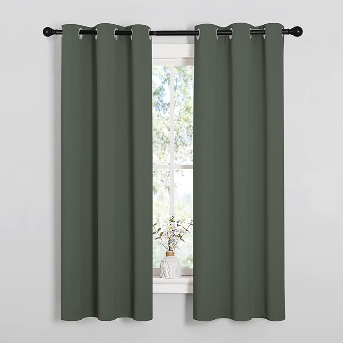 NICETOWN Thermal Insulated Curtains Blackout Draperies, Window Treatment Solid by NICETOWN