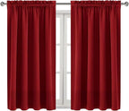 DWCN Christmas Burgundy Room Darkening Blackout Curtains - Image 9