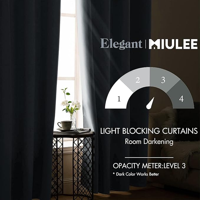 MIULEE Blackout Curtains 96 Inches Long - Image 2