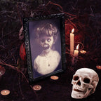 YBB 4 Pack Halloween Moving Picture Frame, 3D Changing Face Horror Portrait Scary Decoration for Home Halloween Party, Castle, Haunted House Decor