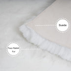 Ghouse Soft Faux Sheepskin Fur Rug 2x4 White Fluffy Bedside Rugs Plush Rug Shag - Image 2