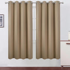 LEMOMO Natural Thermal Blackout Curtains/52 x 72 Inch/Set of 2 Panels Room by Lemomo