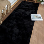 ORINOVA Black Shag Faux Rabbit Fluffy Fur Rugs - Image 3