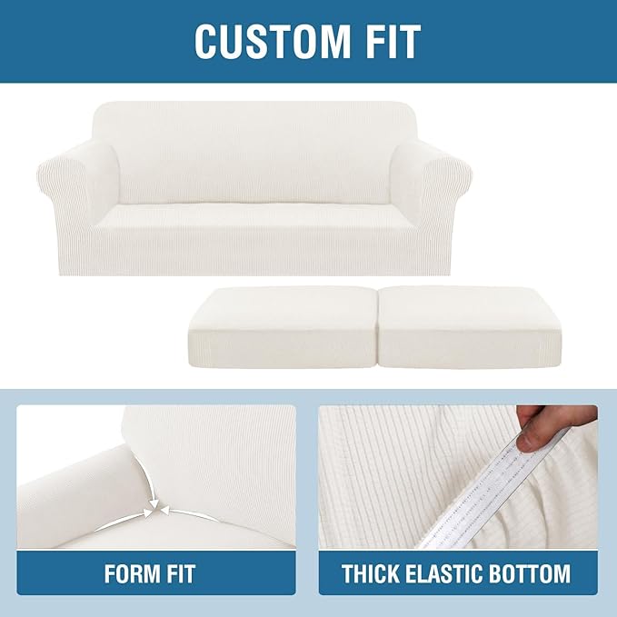 H.VERSAILTEX 3 Piece Stretch Sofa Covers - Image 4