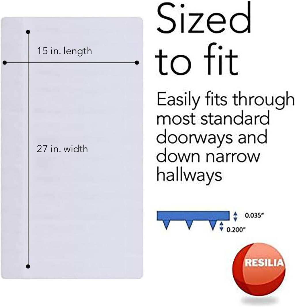 RESILIA Deep-Pile Carpet Runner - Plastic Vinyl Carpet & Rug Protector, Waterproof Clear Vinyl Floor Runners, 27 Inches Wide x 15 Inches Long, Made in The USA