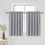 DWCN Silver Grey Short Blackout Curtains by DWCN