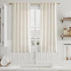 Nanspring Cream Linen Curtains 63 Inch - Image 6