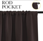 NICETOWN Blackout Curtains for Bedroom, Toffee Brown, 1 Pair, 62 by 63-inch - Image 2