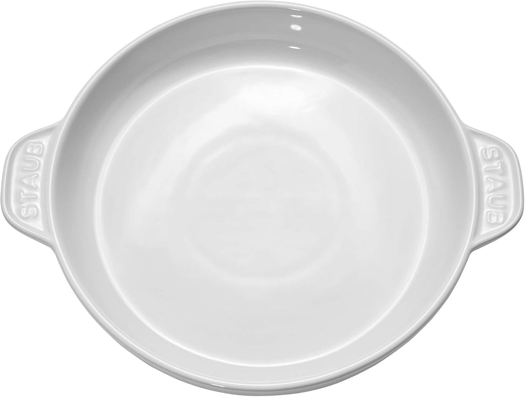 STAUB Ceramic 8-inch Round Covered Brie Baker - White