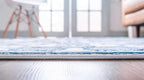 Unique Loom Boston Collection Area Rug - Floral (3' 3" Round, White Blue/ Gray)