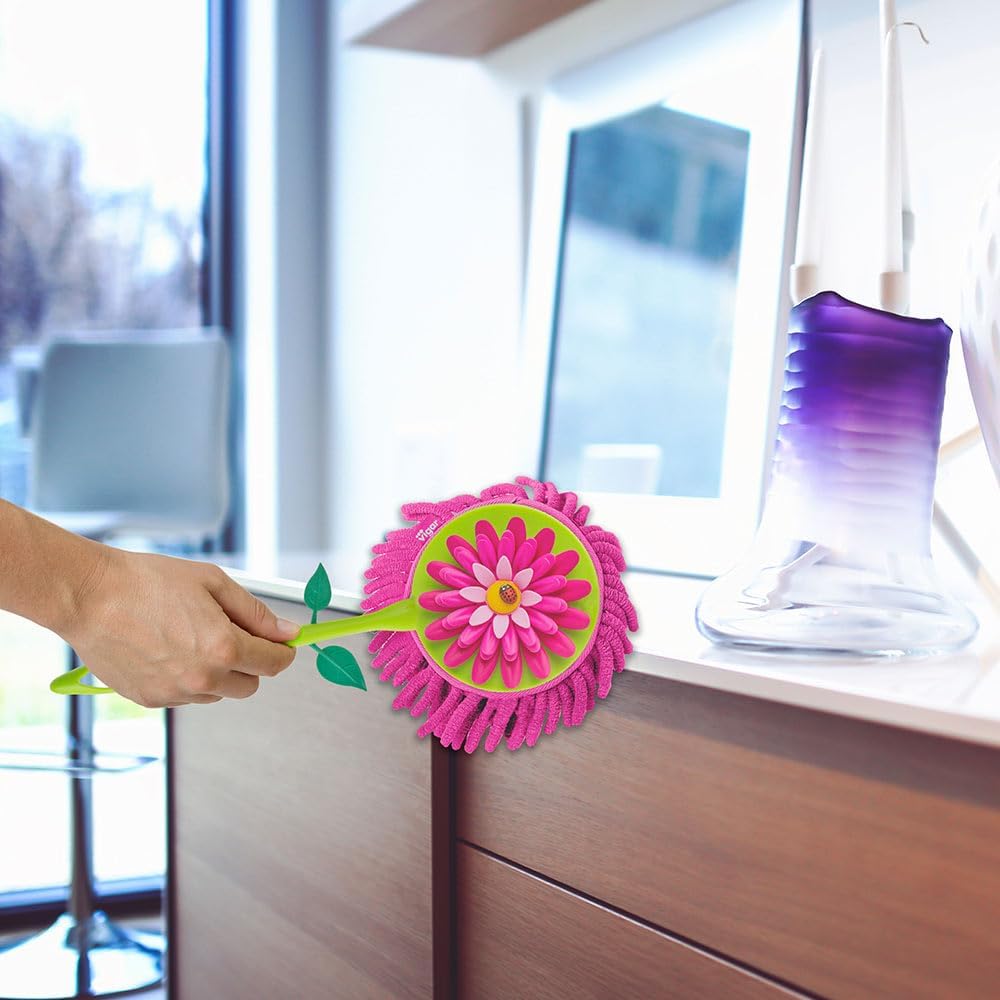 Vigar Flower Power Microfiber Duster with Non-Slip Handle