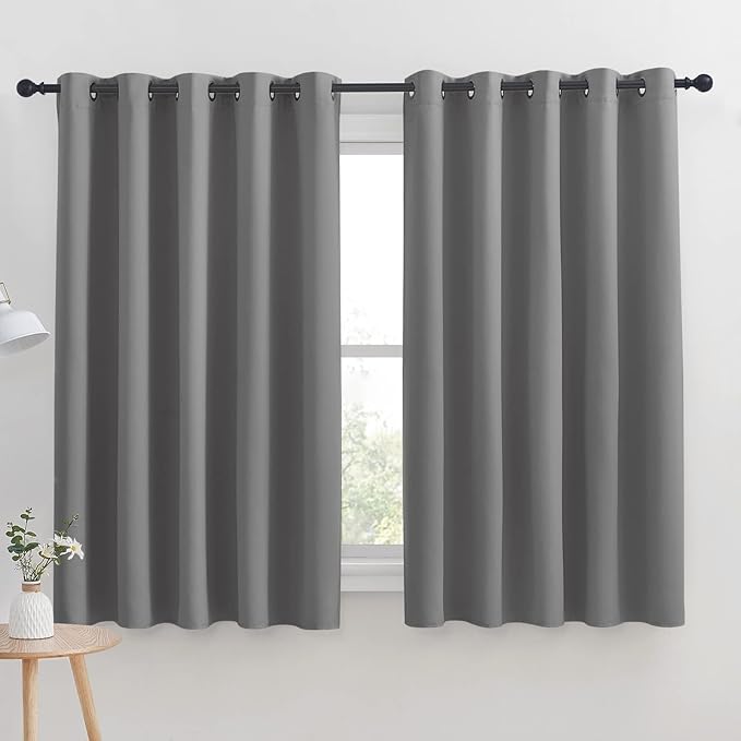NICETOWN Silver Grey Blackout Curtain Panels by NICETOWN