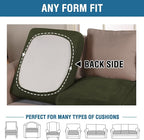 H.VERSAILTEX Velvet Stretch Couch Cushion Cover Plush Cushion Slipcover - Image 5