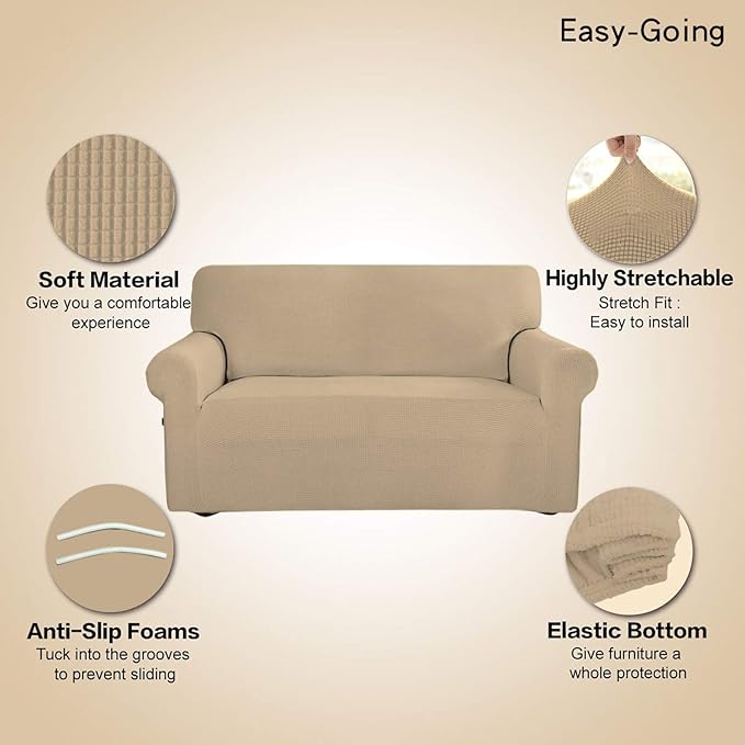 Easy-Going Stretch Sofa Slipcover 1-Piece Sofa Cover Furniture Protector Couch - Image 4