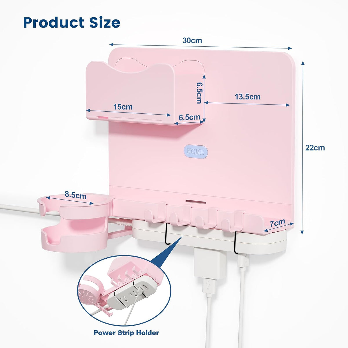 Floating Shelves for Bedside Shelf Accessories Organizer, Wall Mount Shelf Stick On, Cute Room Decor Aesthetic, Girls Room Decor, Cool Stuff for Bedroom Storage and Organization (Pink)