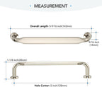 HOME EDIT Brushed Nickel Solid Cabinet Handles & Pulls 5 Inch 5 Pack