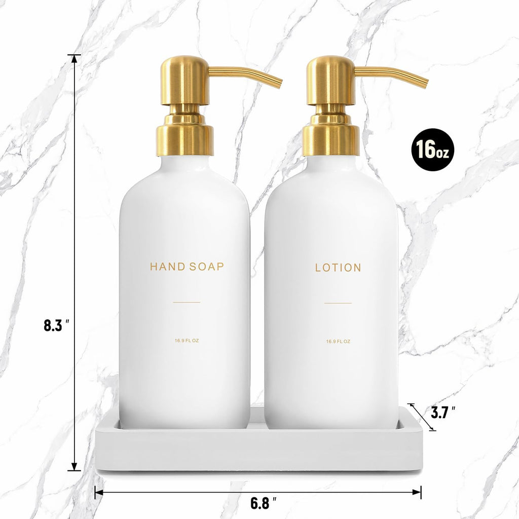 Prus Waso Gold Soap Dispenser Bathroom Set