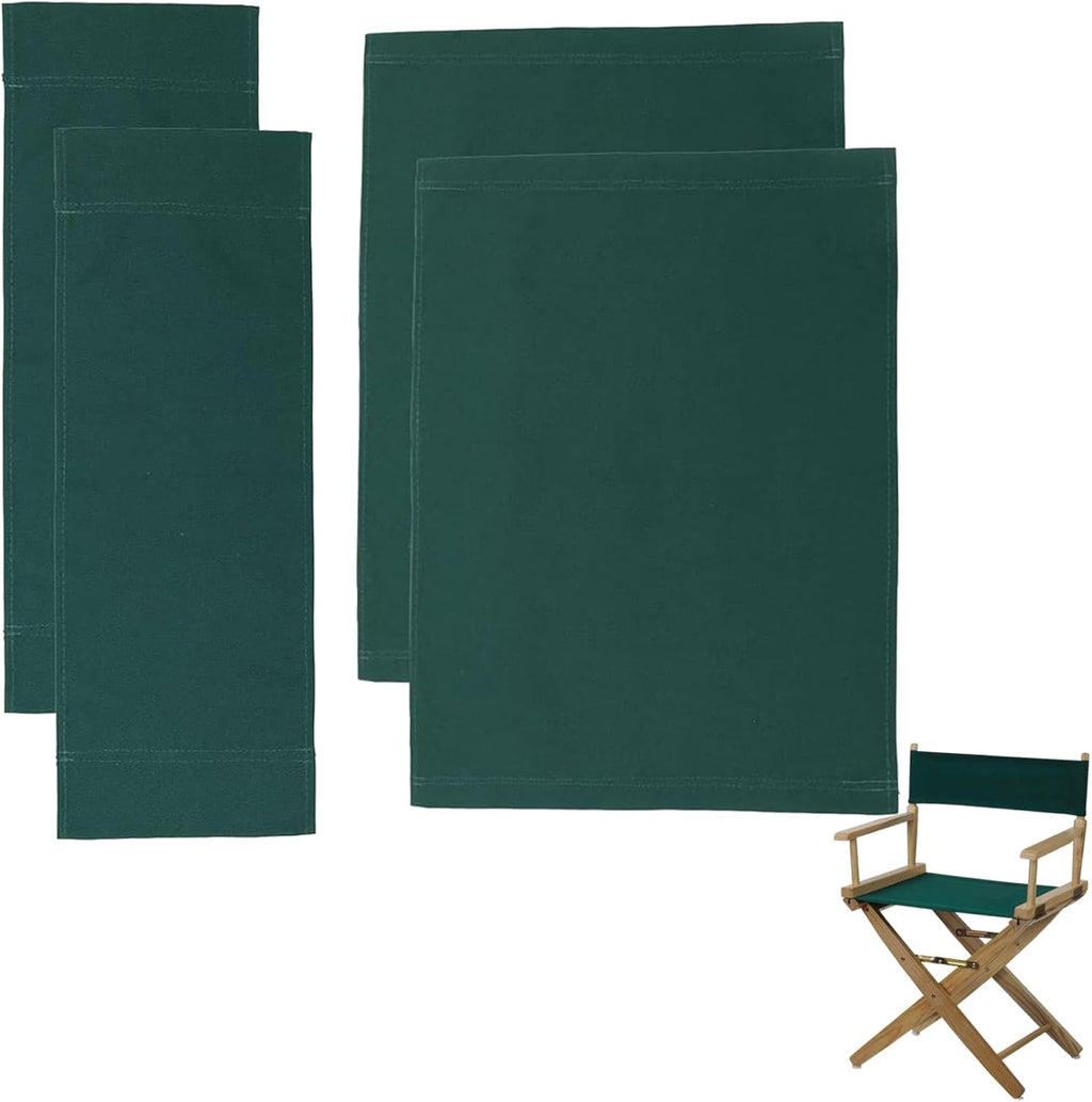 TBACW Directors Chair Canvas Replacement Covers Cloth, 2 Set (4pcs), Green