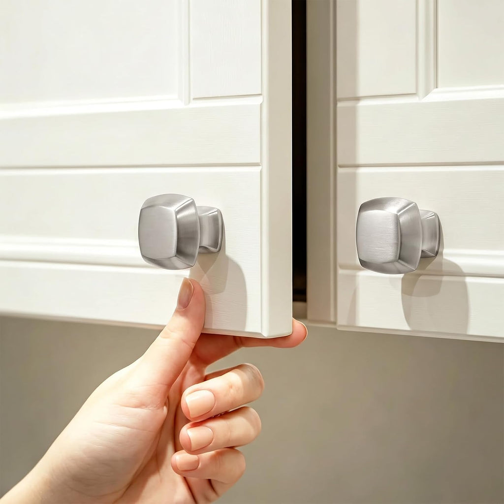 homdiy Brushed Nickel Cabinet Knobs Drawer Knobs Kitchen Closet 20 Pack
