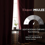 MIULEE Blackout Room Darkening Curtains Thermal Insulated Drapes Solid Window - Image 2