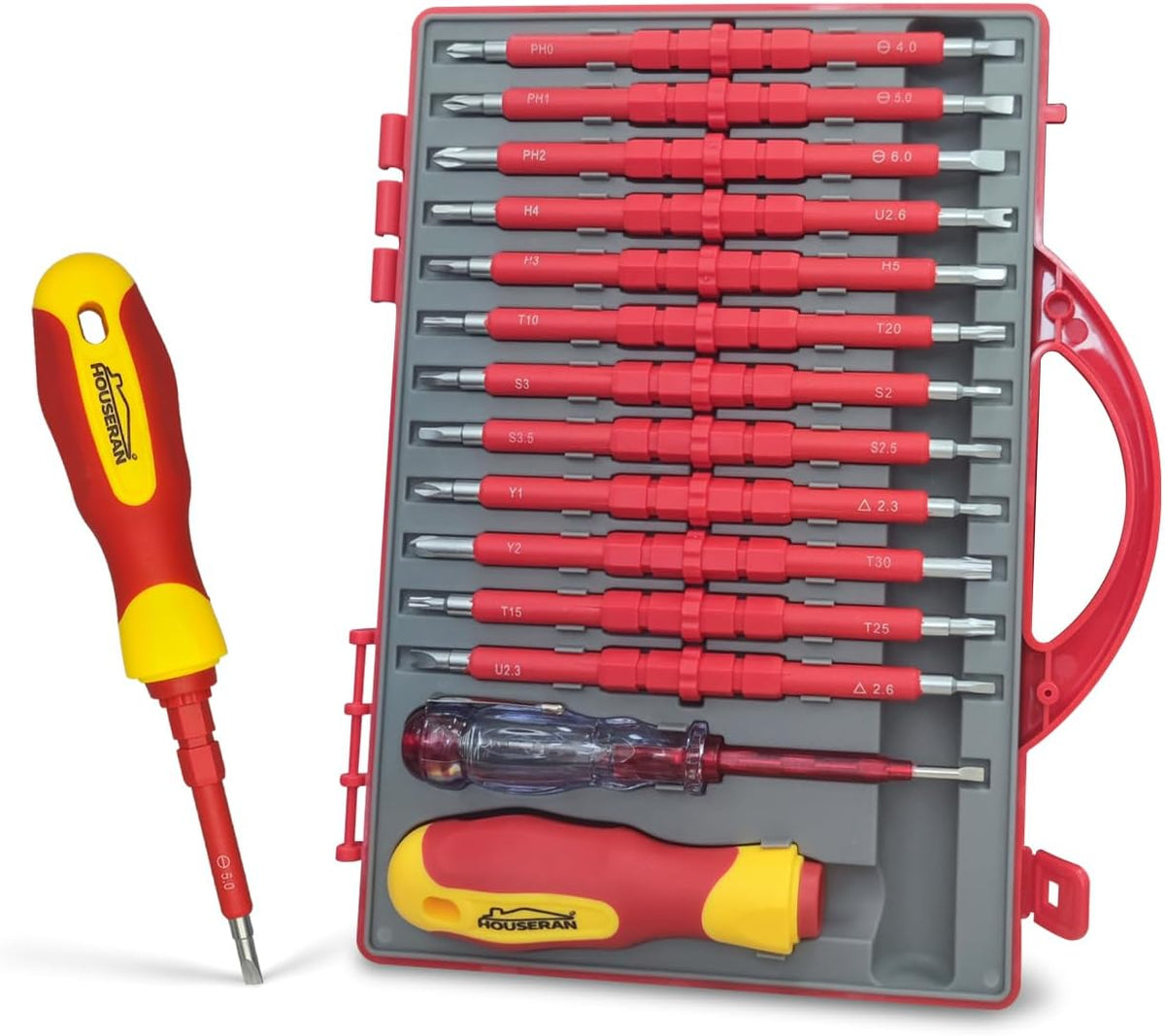 Electrical Screwdriver Set, Insulated Screwdriver, 26 Pcs
