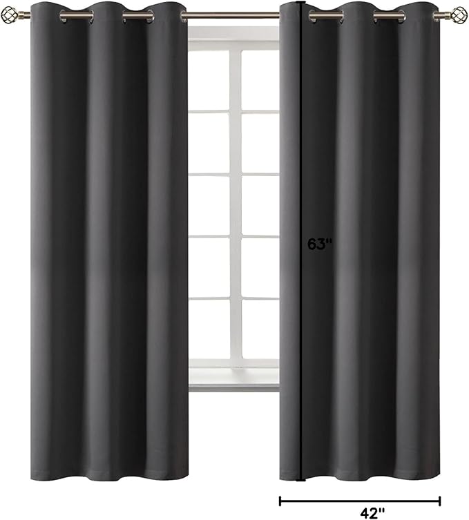 BGment Dark Grey Blackout Curtains - Image 9