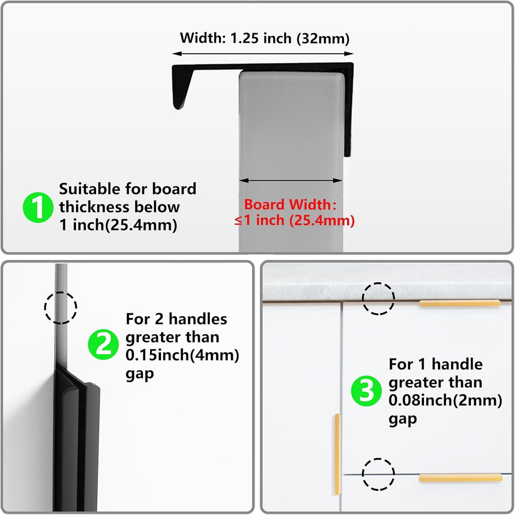 50 Pack Modern Kitchen Cabinet Handles, Finger Pulls for Cabinets