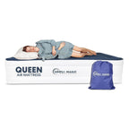 Simpli-Magic Premium Collection Luxury Air Mattress, Built-in High Capacity Pump for Home and Camping- Double Height, Adjustable, Inflatable Blow Up, Portable - Full Size