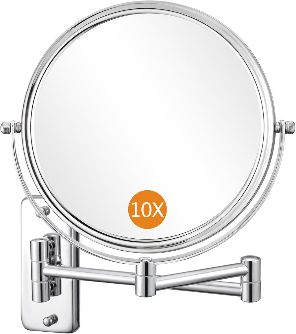 1X/30X Wall Mounted Makeup Mirror, 8 Inch Double-Sided Magnifying Mirror