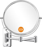 1X/30X Wall Mounted Makeup Mirror, 8 Inch Double-Sided Magnifying Mirror
