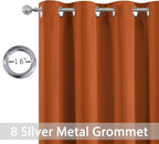 Yakamok Soft and Smooth Orange Blackout Curtains - Image 3
