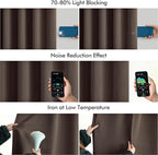 MIULEE Chocolate Brown Back Tab Blackout Curtains 90 Inches Long 2 Panels Set - Image 5
