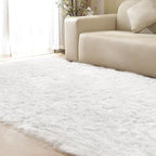 ORINOVA White Fluffy 5x7 Washable Area Rugs - Image 6