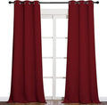 NICETOWN Christmas Burgundy Red Blackout Drapes by NICETOWN