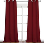 NICETOWN Christmas Burgundy Red Blackout Drapes by NICETOWN