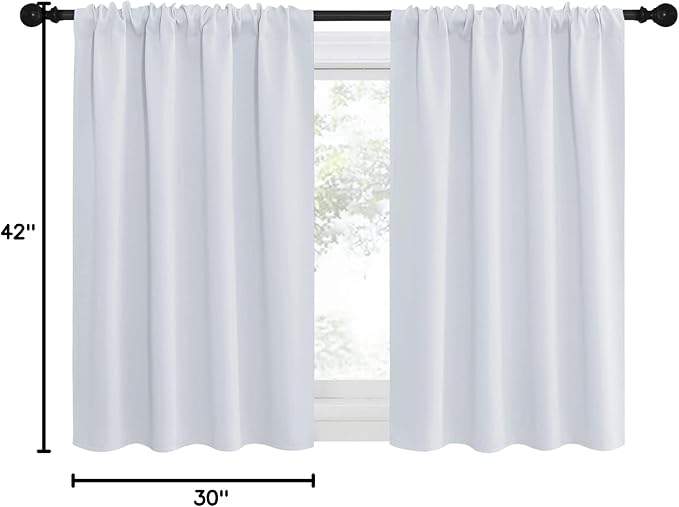 NICETOWN Greyish White Window Curtain Panels, RV Bunk Curtains, Thermal - Image 10