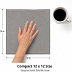 Solyra Non-Toxic Microfiber Kitchen Cleaning Cloths, 6 Pack, 12 x 12 in