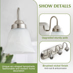 3 Light Bathroom Vanity Lights, Bathroom Light Fixtures Over Mirror, Modern Lighting Fixtures Brushed Nickel Wall Lamp Vanity Lights Apply for Mirror Living Room Cabinet Bedroom, Bulb Not Included
