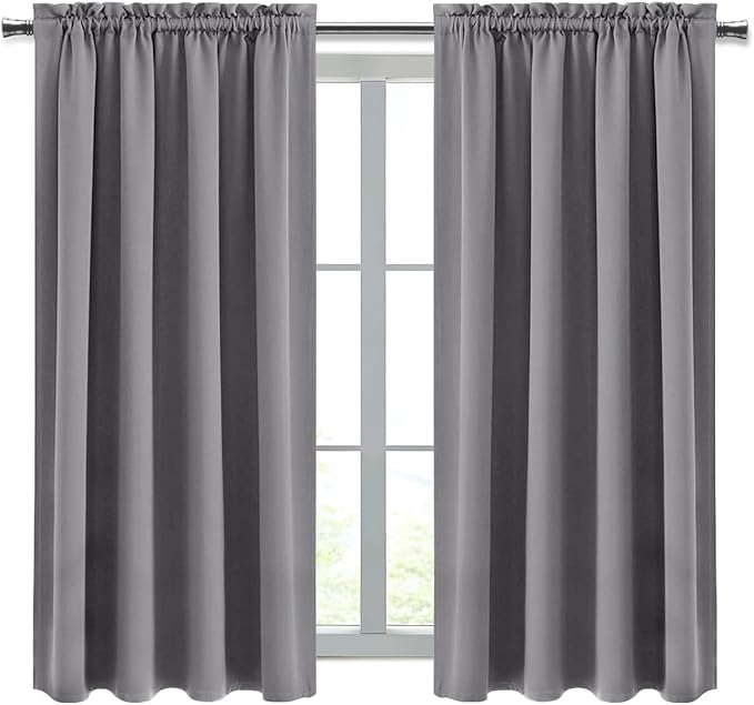DWCN Grey Blackout Curtains for Bedroom –Rod Pocket Thermal Insulated Room - Image 9