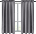DWCN Grey Room Darkening Blackout Curtains - Image 9