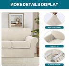 Turquoize 3 Piece Sofa Covers for 2 Cushion Couch Sofa Slipcover Soft Cover for - Image 4