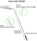 Grow Light for Indoor Plants, 6.3" Full Spectrum LED Plant Grow Light, 11.8-63in Height Adjustable Growing Lamp with Auto Timer 3H/9H/12H, 10 Dimmable Levels (White 1 Pack)