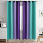 Yakamok Ombre Teal and Purple Curtains - Image 2