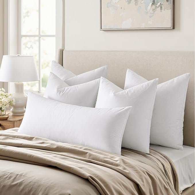 MIULEE Pillow Inserts 20x20, Down Feather Throw Pillow Inserts, Premium Fluffy - Image 3