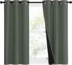 NICETOWN 100% Blackout Curtains 40" Long, Pair of Energy Smart & Noise Blocking - Image 2