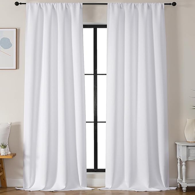 Simplebrand Ava Pure White Curtains by Simplebrand