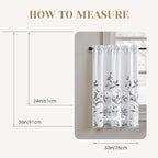 HOMEIDEAS Kitchen Curtains, Short Non-See-Through Privacy 30X36 Inch Length - Image 6